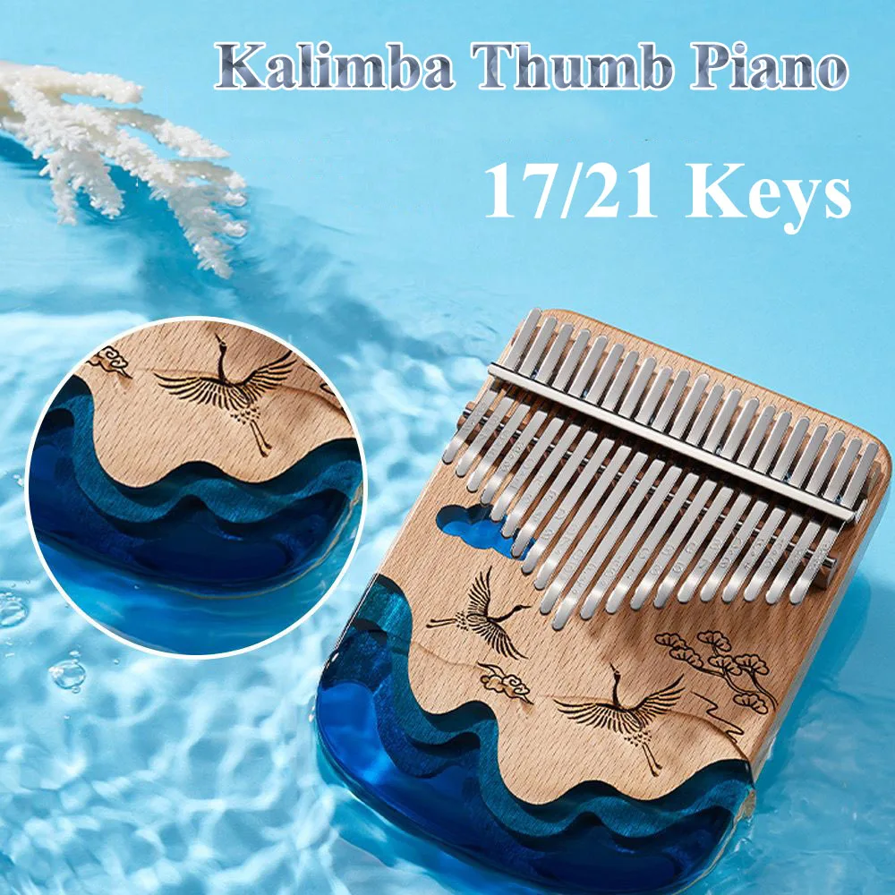 

17 Keys Kalimba Beech Thumb Piano High Quality Wood Musical Instruments Gifts For Kids Creative Music Box With Learning Books