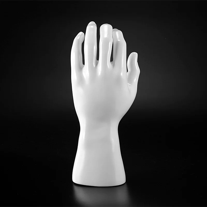 1 Pair of Male Hand Mannequin PVC Curved Shape Man\'s Hands Shape Model Sports Car Ski Gloves Display Prop