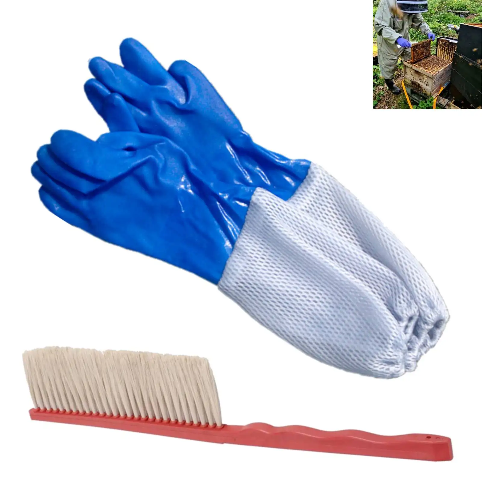 2-in-1 Beekeeping Supplies Set Plastic Bee Brush Plastic Beekeeping Supplies