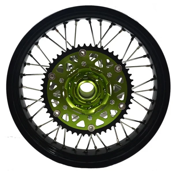 KX450F 2023 17 Inch Aluminum Alloy Anodized Racing Supermoto Wheels Sets For Kawasaki