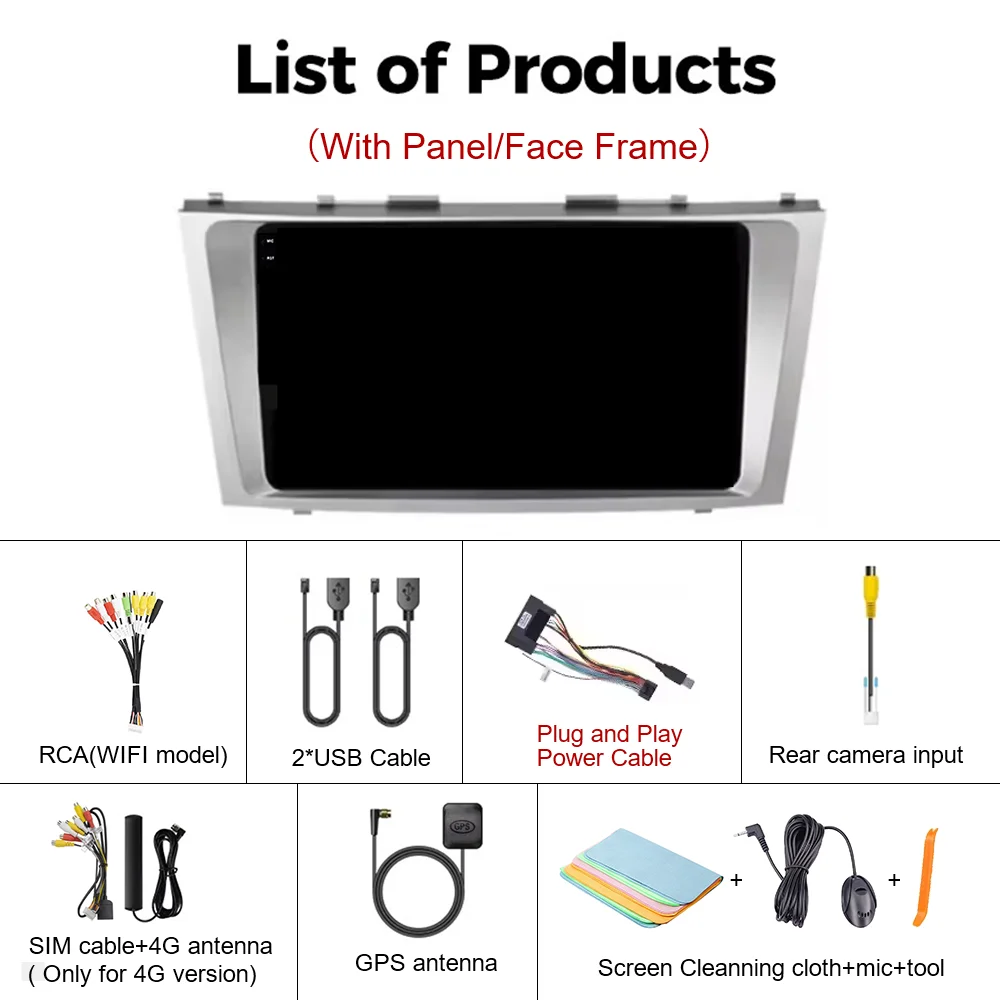 Android 15 Für Toyota Camry XV40 Aurion 2007-2011 DSP Carplay Head Unit Multimedia Player GPS Navigation Stereo Auto radio WIFI