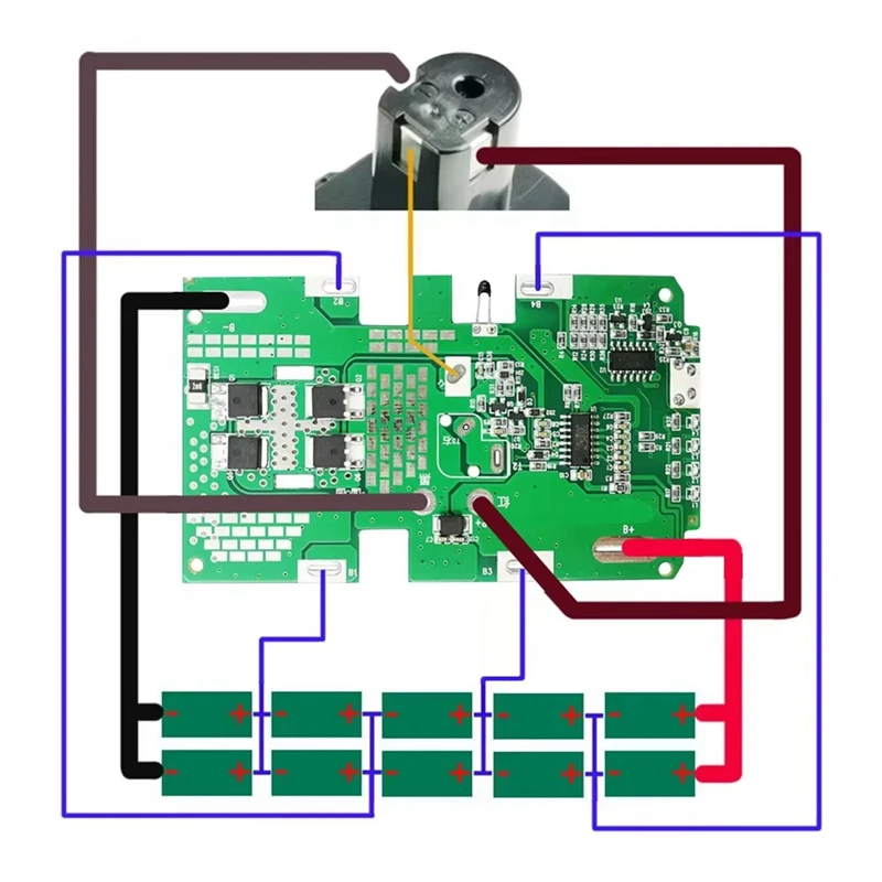 P108 10X18650 Li-Ion Battery Plastic Case Charging Protection Circuit Board PCB For RYOBI 18V P103 P118 BPL-1815 ONE+