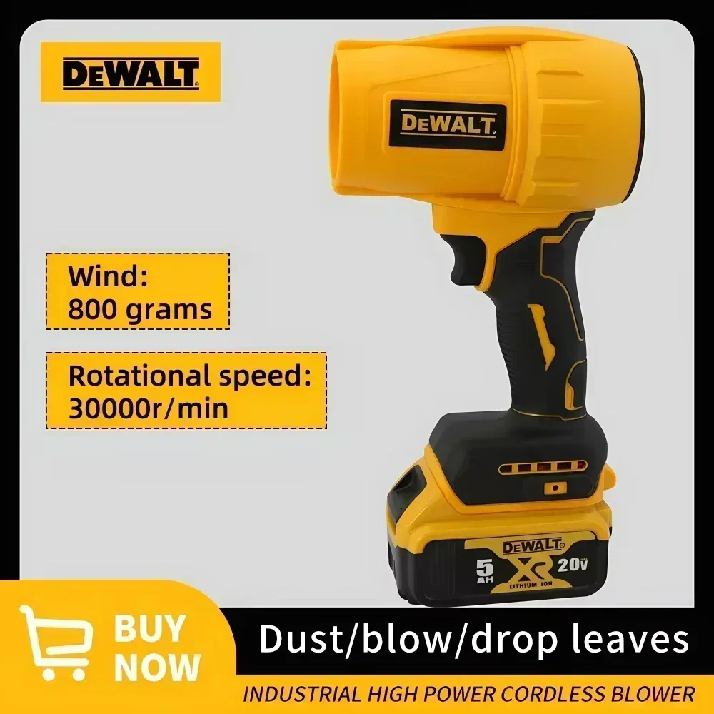 Dewalt 30000 RPM Borstel Lucht Föhn Draadloze Turbo Fan Handheld Gewelddadige Fan Droger 20 V Oplaadbare Stofverwijdering tool