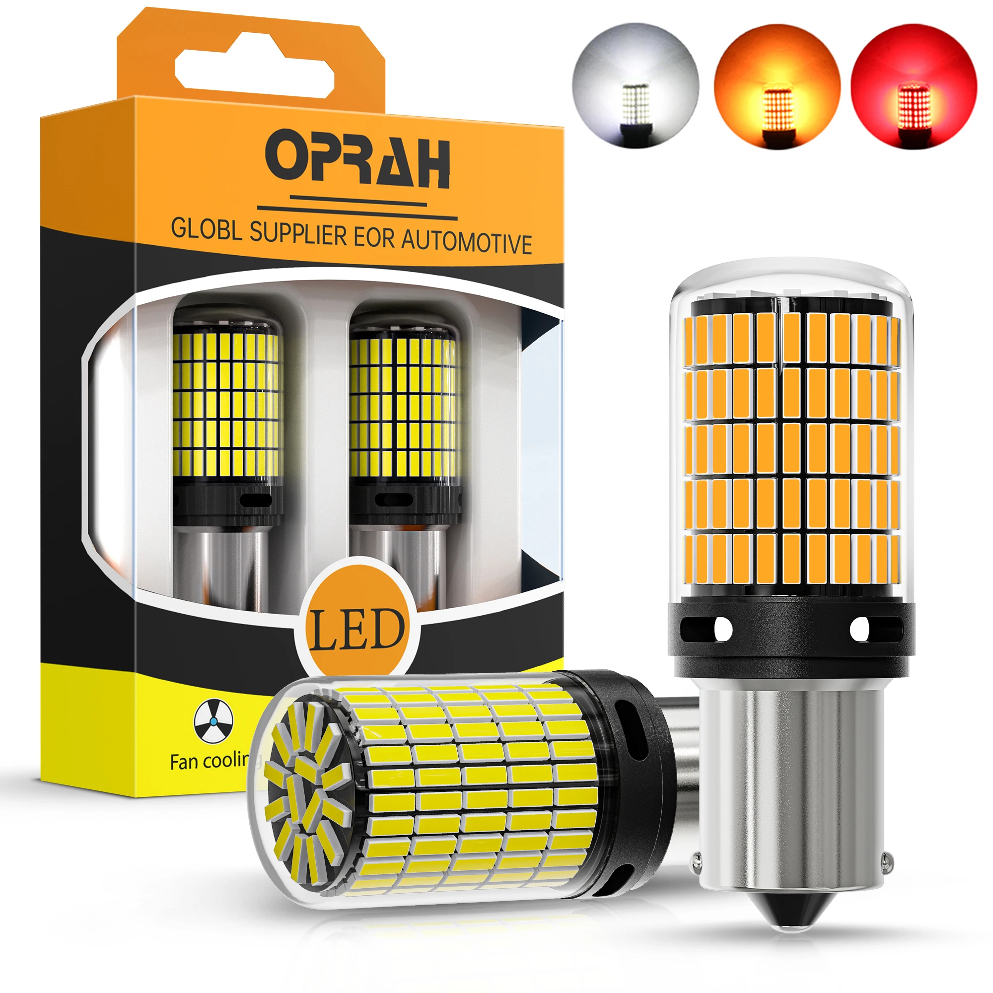 กระจกรถยนต์ไฟ LED พลังสูง2ชิ้น4014SMD CANbus P21W PY21W 1157 P21/5W 7440 W21/5W สัญญาณไฟเลี้ยว W21W ไฟเลี้ยวท้ายรถ5W