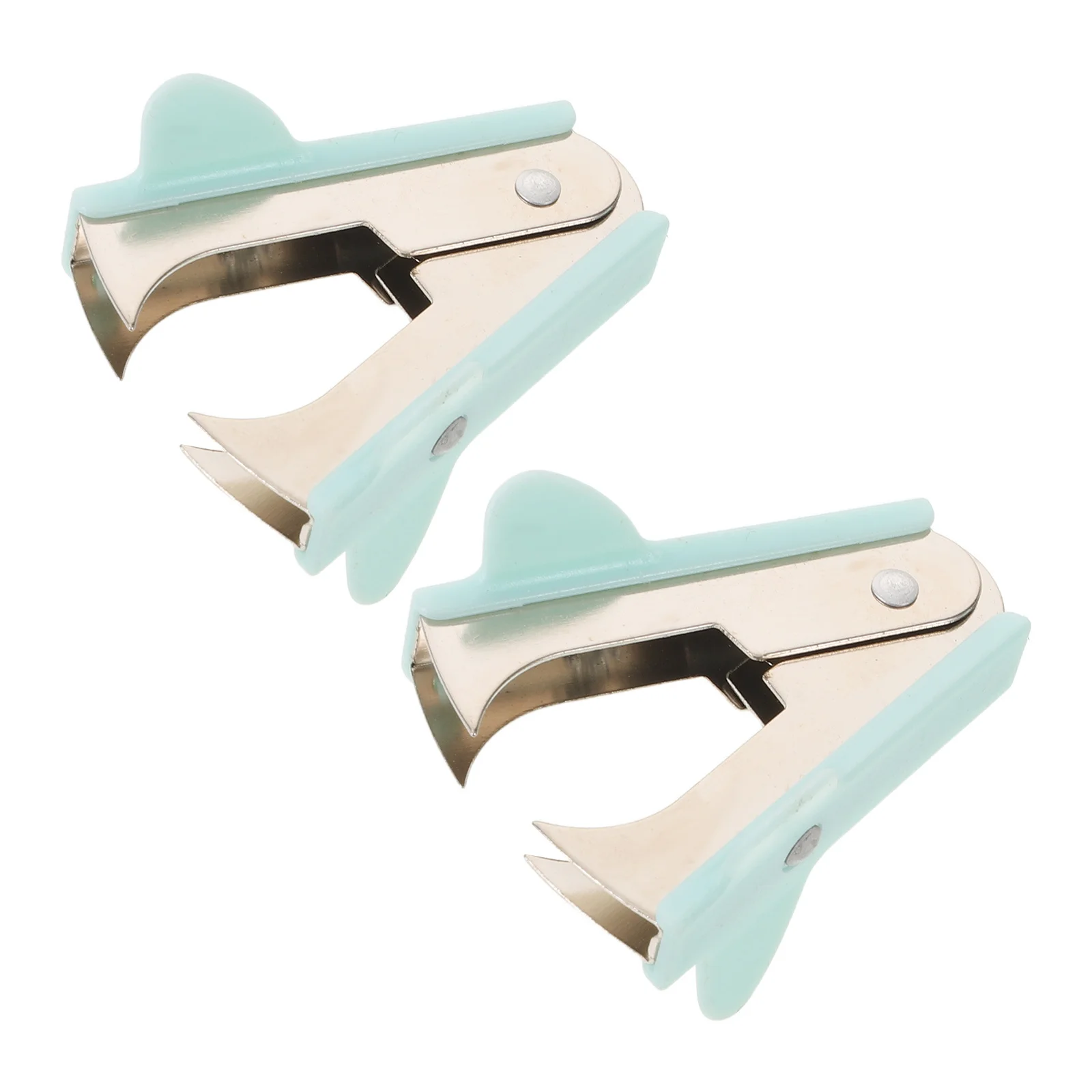 

2Pcs Staple Remover Metal Paper Staple Removal Kit Ergonomic Lightweight Portable Office School Desk Fastener Puller Green