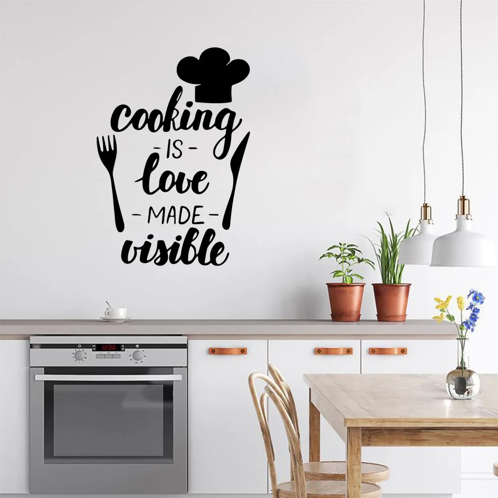 1PC Cartoon Kitchen Wall Sticker Wall Decal Sticker Home Decor Study Room Wall Decal Home Decor