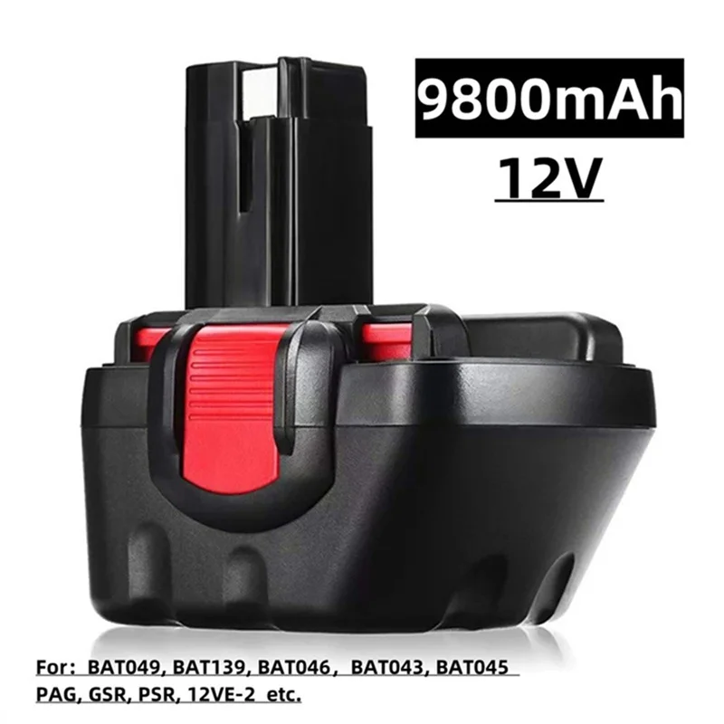 Voor BOSCH 12 V Power Tool Batterij voor BAT043 BAT045 BAT120 GSR 12 VE-2 2607335709 2607335557 NiMH Batterij 12800 mAh