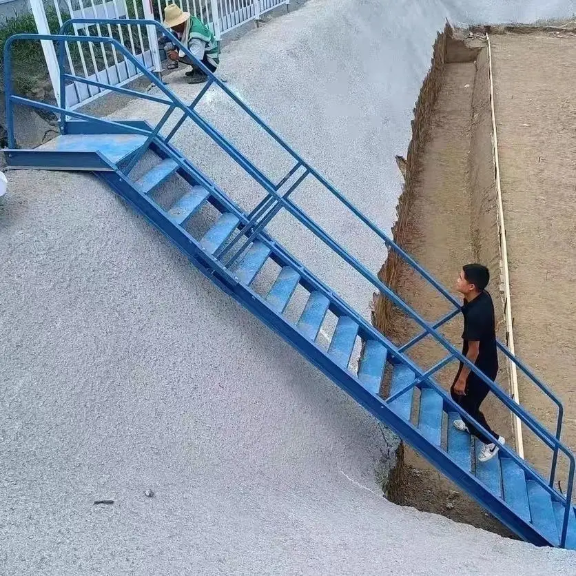 Foundation pit ladder Inclined ladder Construction of culvert at construction site Safety