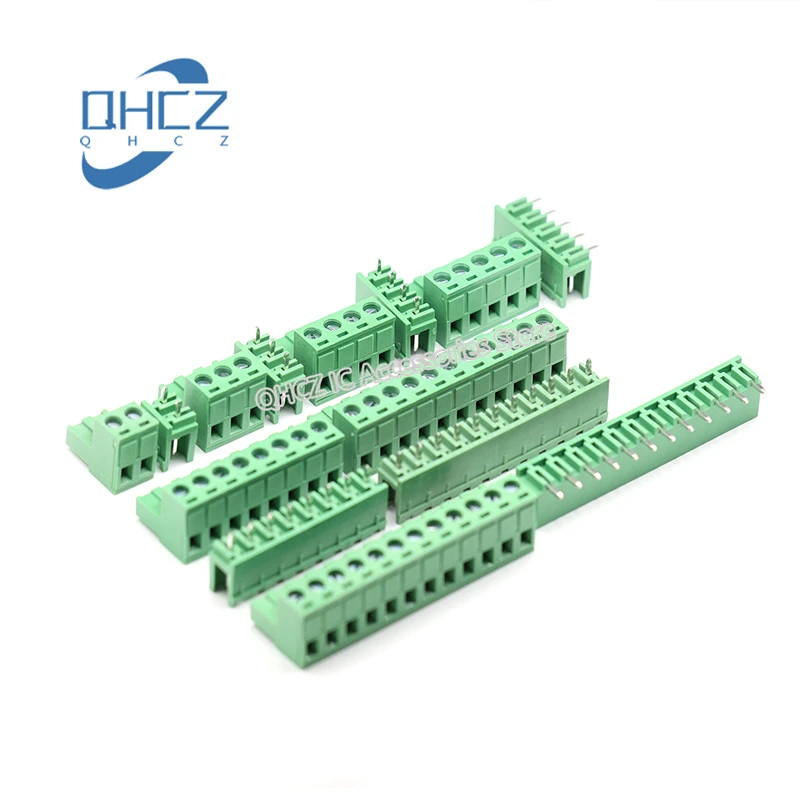 100set/lot KF/MG2EDG5.08-2P/3P/4P/5P/6P/7P/8P/9P-12P straight/angled/pluggable connector set