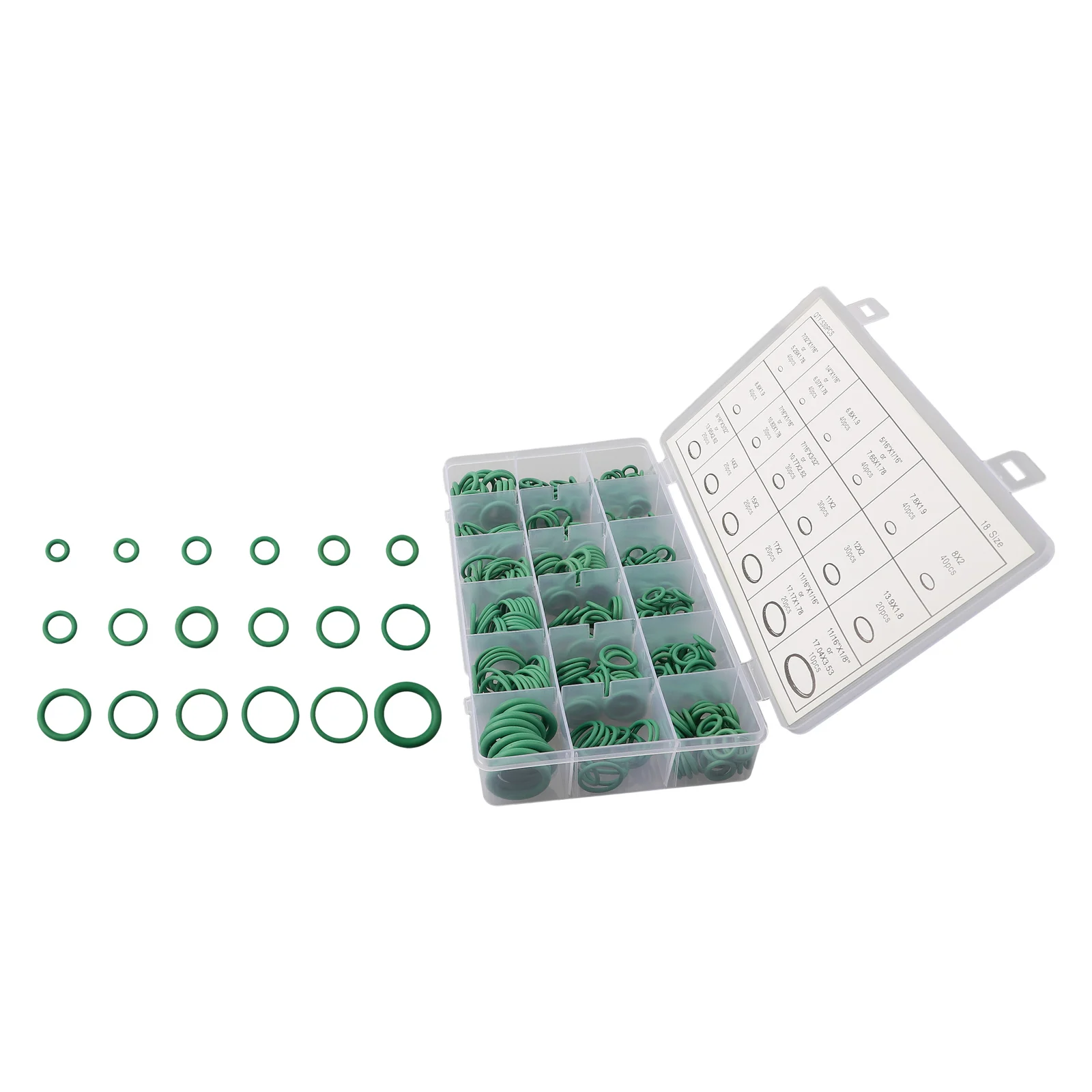 530 Pcs Car O Ring Seal Set for R134a Auto Air Conditioning Rubber Gaskets with Storage Box for Secure Storage