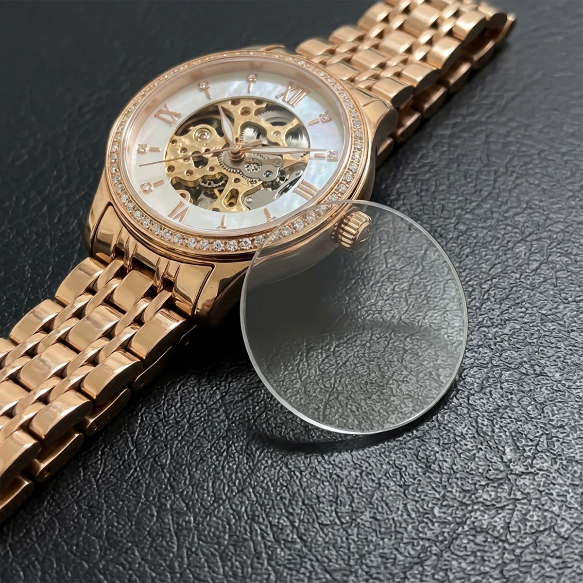 2 Pieces 15 - 45mm Flat Round Watch Crystal Glass Mineral Transparent Smart Watch Replacement Glass Repair Tool 1.0mm Thickness