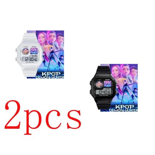 2026 * K-POP Demon Hunters relojes deportivos relojes digitales de Anime reloj de pulsera multifunción resistente al agua reloj electrónico de silicona regalo