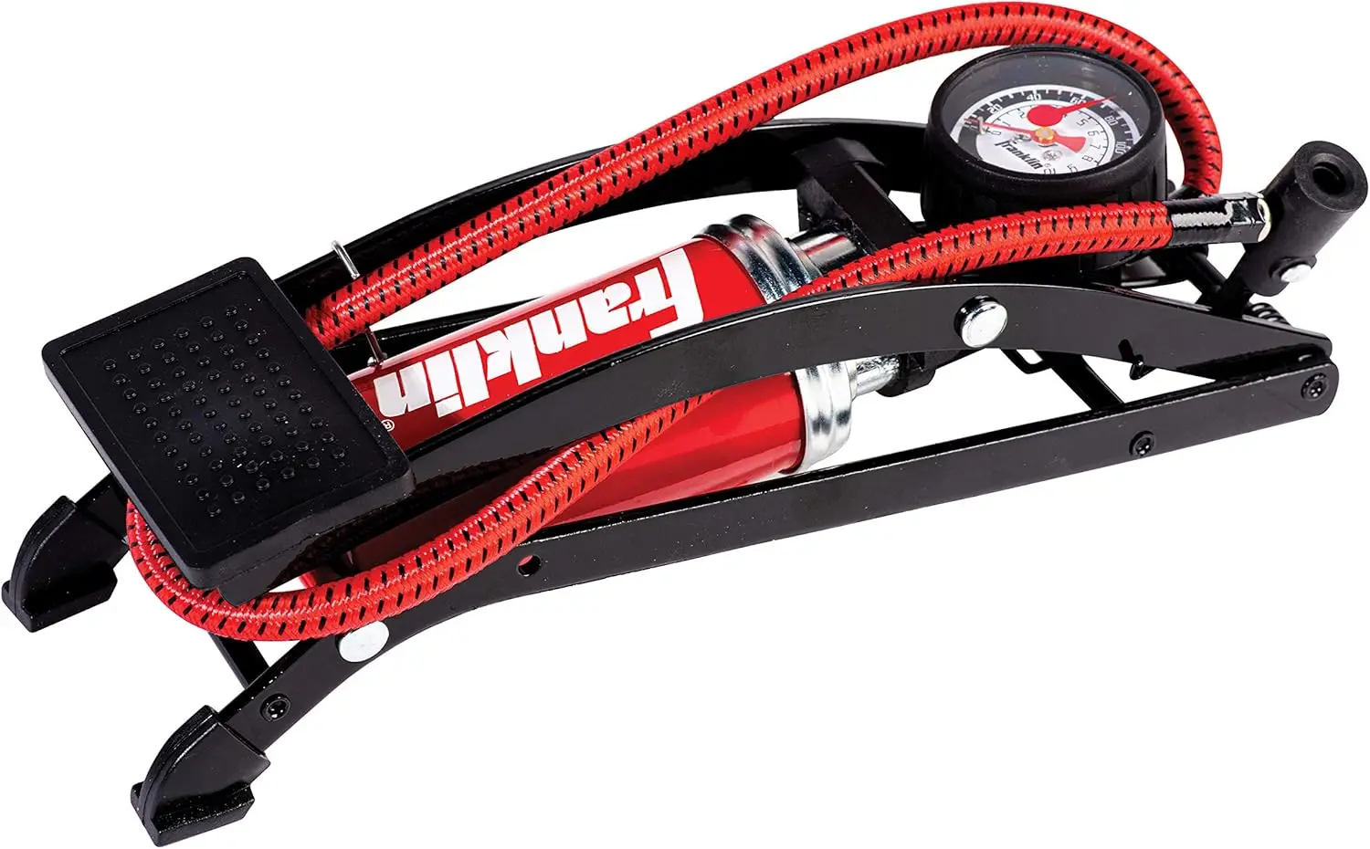 

Heavy Duty Foot Pump - High Pressure Up to 100 PSI, Compact Design for Sports Balls, Bike Tires & More