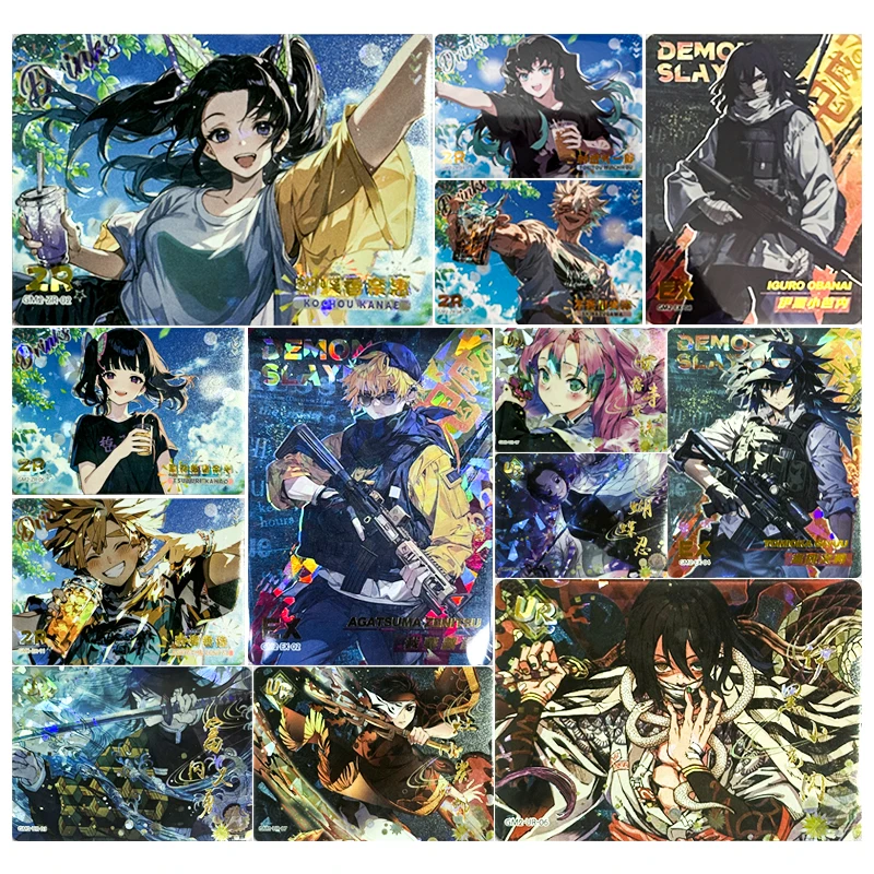 

Anime Demon Slayer EX UR ZR Series Collection Cards Kochou Shinobu Kamado Tanjirou Kanroji Mitsuri Birthday Gift Children's Toys