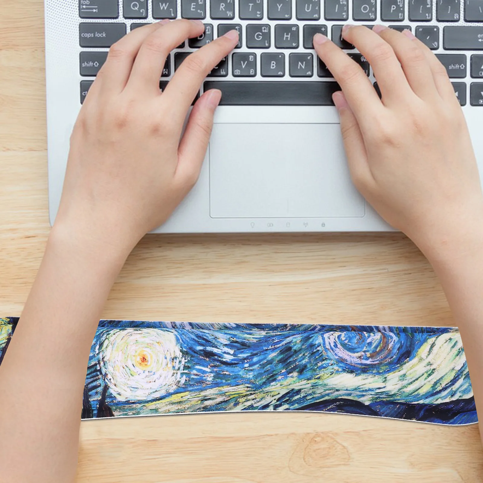 

2Pcs Memory Foam Keyboard Mouse Wrist Rest Pads Anti Slip Silicone Base Ergonomic Support Gaming Office Laptop Cushion