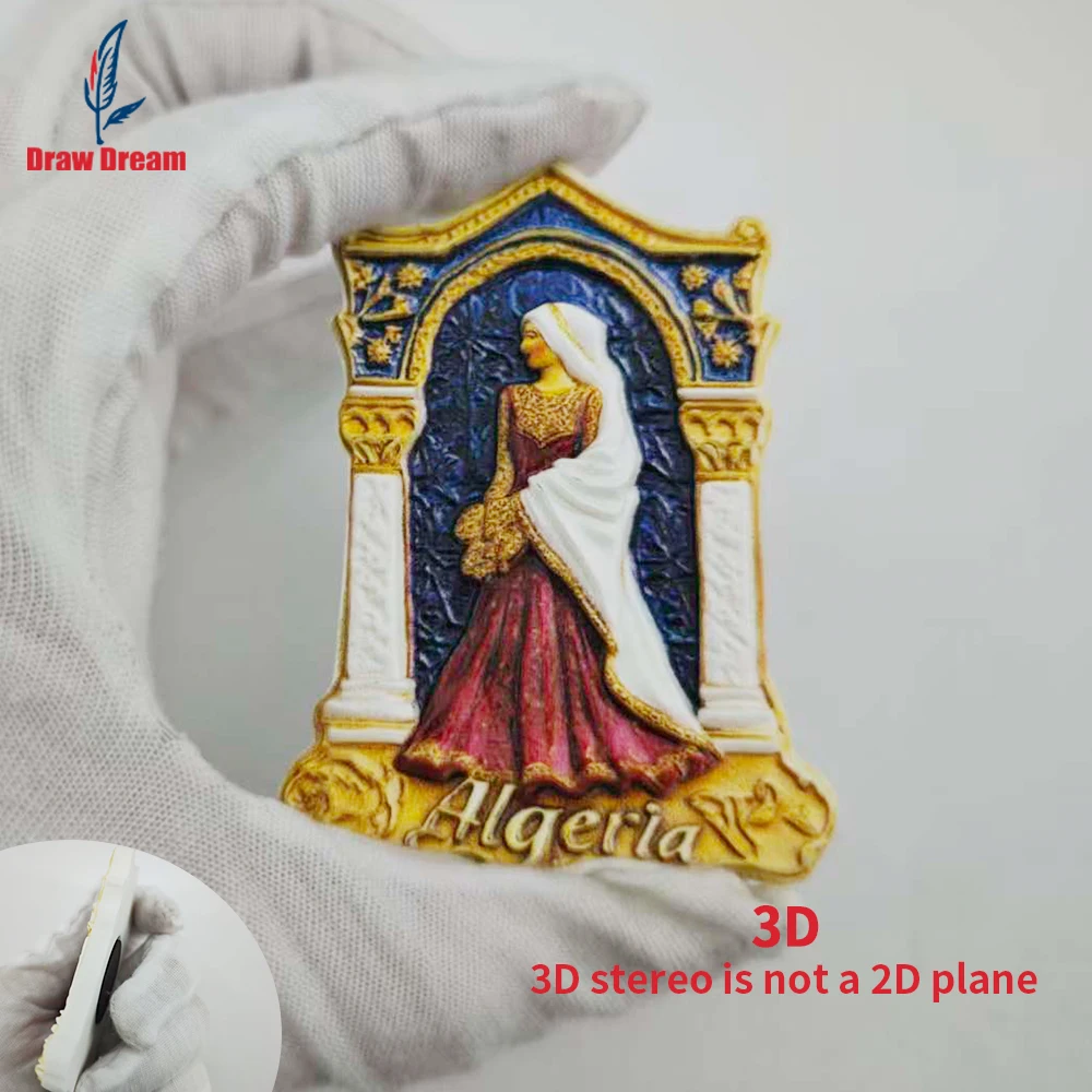 1Pc Algeria Fridge Magnet, World Travel Souvenir Collection, Suitable for Home and Office Decoration, Personalized Exclusive Travel Souvenir Magnetic Fridge Magnet, Home Decoration, Kitchen, Room, Office, Cabinet Crafts Gift, Holiday Souvenir, Exquisite Small Gift