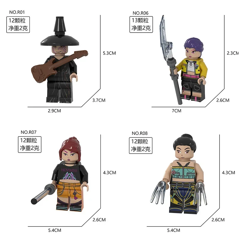 Nova equipe masculina de caça monstro rumizazoi monta blocos de construção feitos à mão coreano equipe manto blocos de construção brinquedo