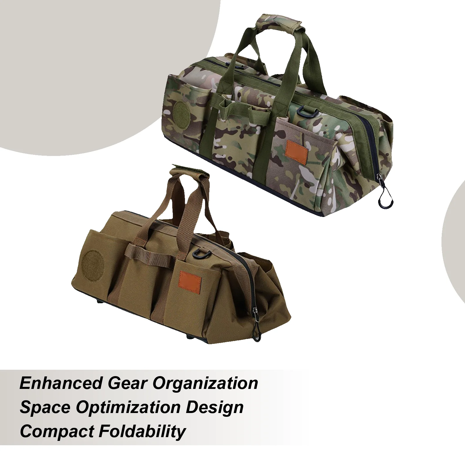 

Camping Peg Storage Box Tent Stake Bag Ground Stakes Storage with Divider Plate Foldable Ground Peg Container for Outdoor Fence