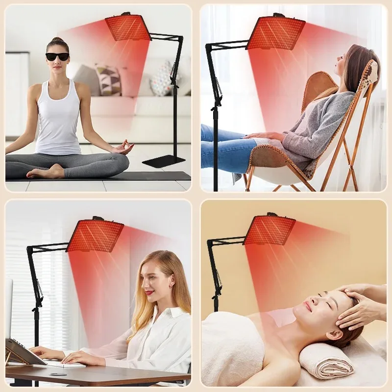 Red Light Therapy Lamp For Full Body Near Infrared Light Device Face LED Light Pain Stress Relief Daily Skin Care 660nm 850nm