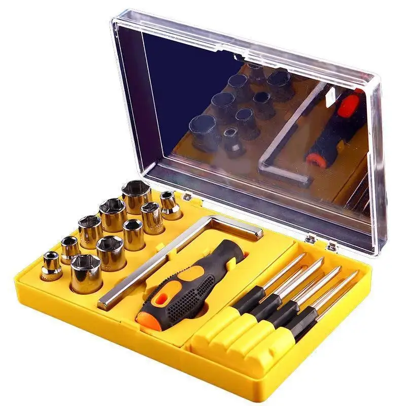 

20-piece Combination Car Toolbox Socket Wrench Sets Screwdriver Head Screwdriver Set Manual Combination Repair Tools