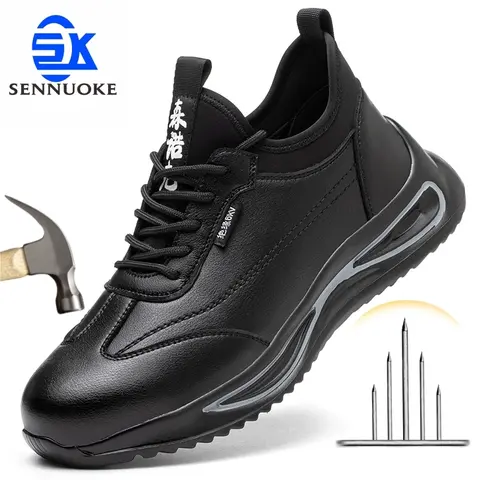 Safety Shoes Men for Work SteelToe Industrial Boots Man Protection for the Feet Smash-Proof Waterproof