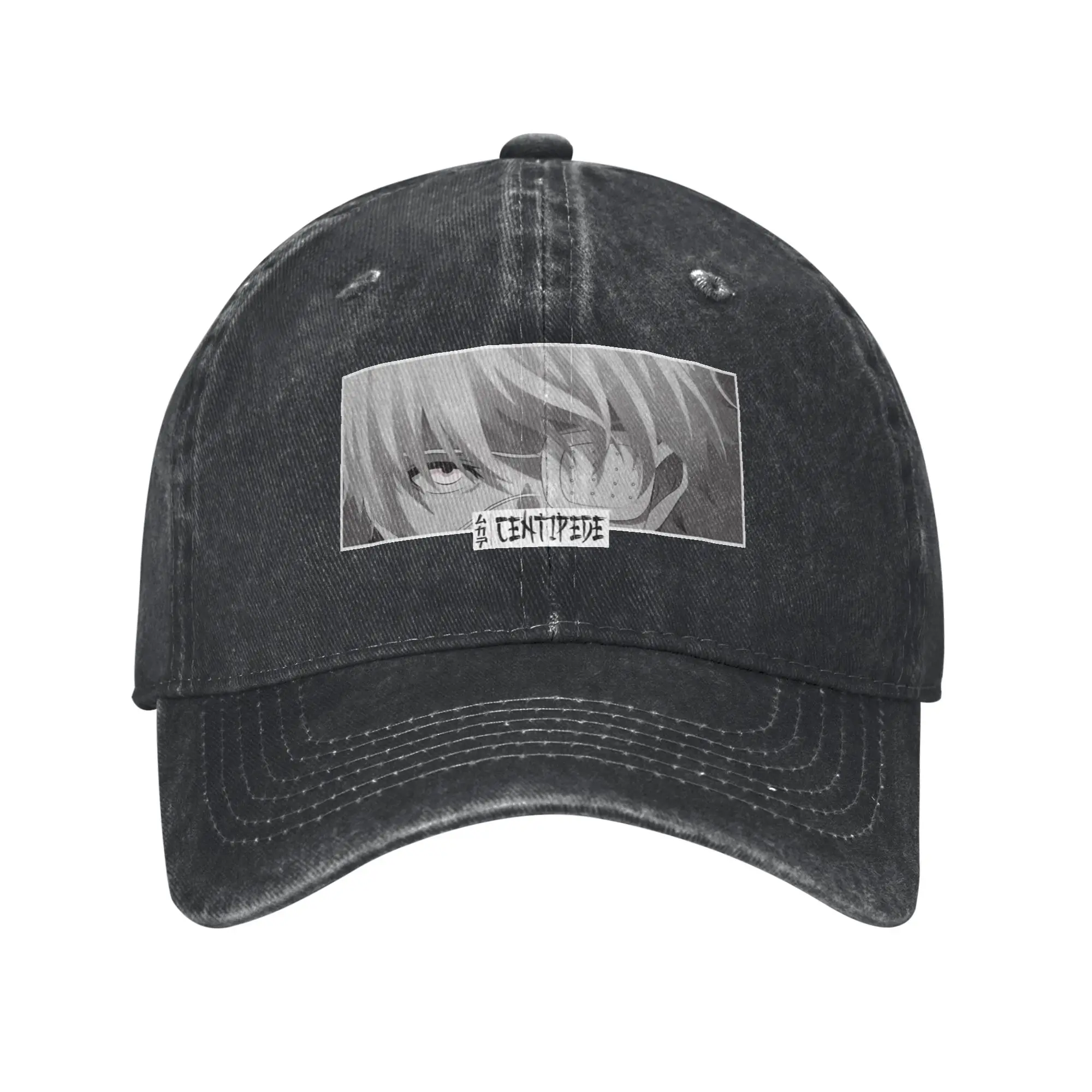 Centipede Anime Eyes Monochrome Japanese Cozy Manga Fashion Baseball Cap  Stylish Baseball Caps  Seaside Camping Baseball Caps
