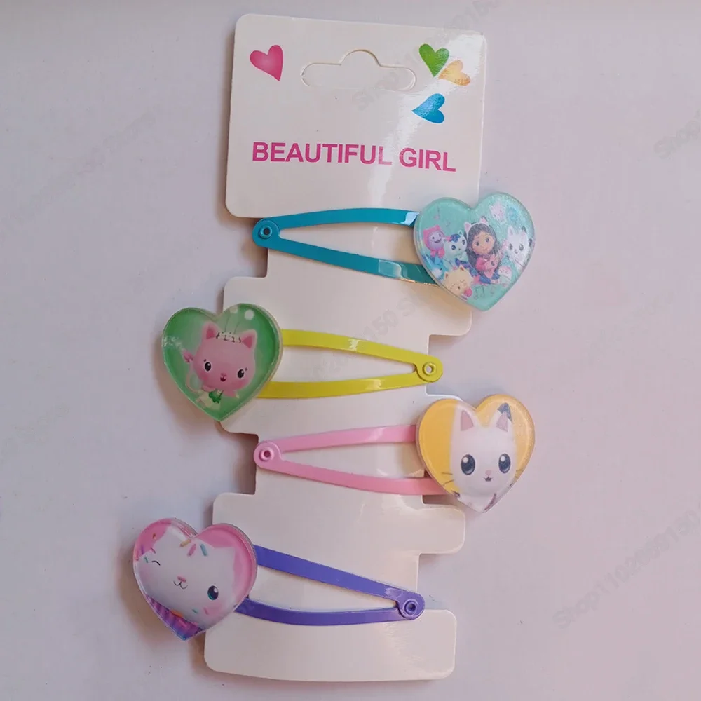 Gabby Dollhouses Girls Cartoon Cute Hair Clip Kids Anime Kawaii Hair-Ties Fashion Charms Headwear Accessories Head-dress Gifts