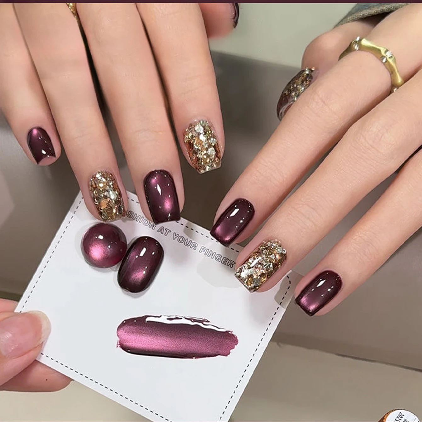 

10 мл 1 шт. фиолетовый красный магнит «кошачий глаз» гель-лак для ногтей черные ногти стеклянная бусина осень зима фиолетовые ногти французский кончик ногтей