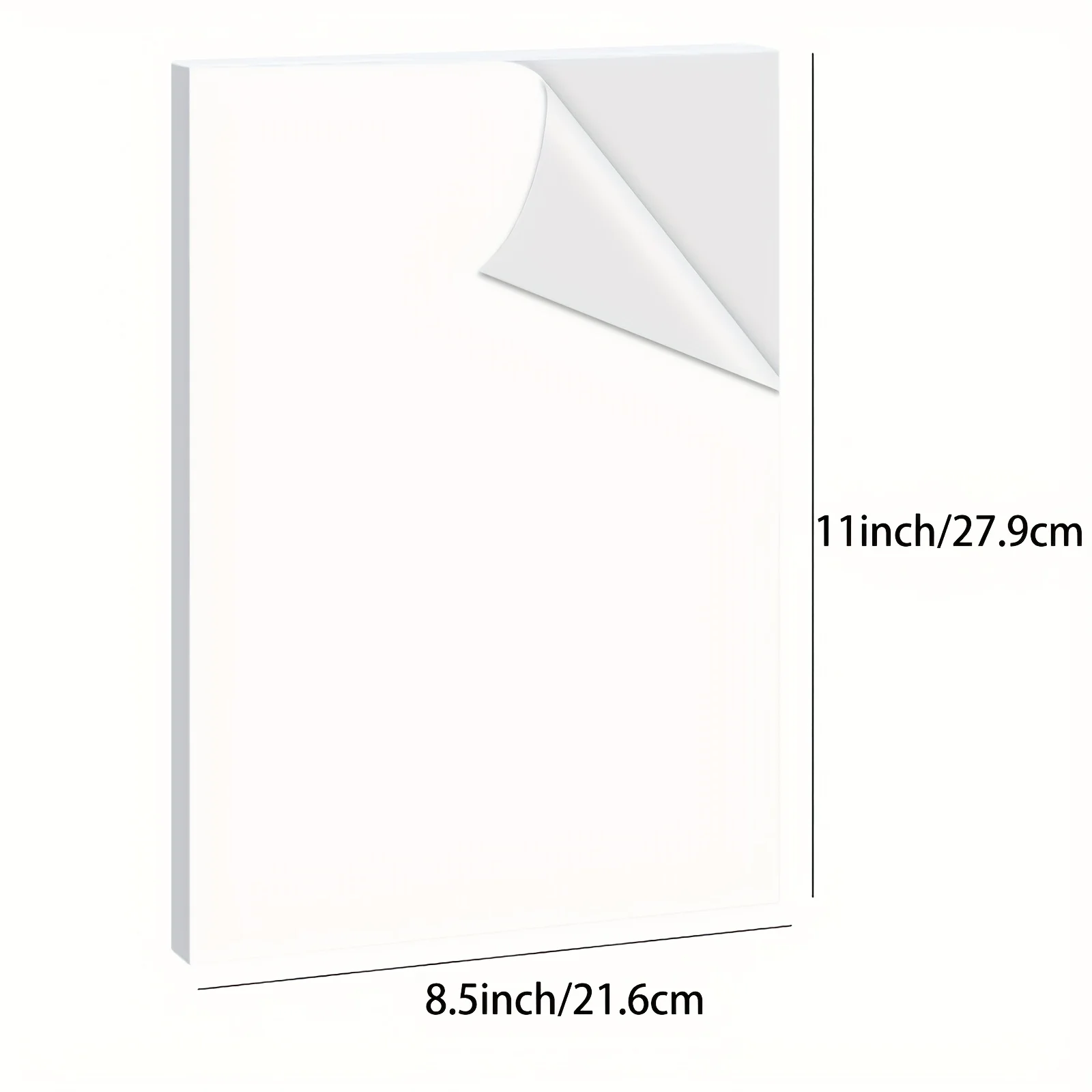 20 arkuszy matowego białego papieru winylowego do druku, format Letter, 8,5 x 11 cali, kompatybilny z drukarkami atramentowymi, samoprzylepny, wodoodporny