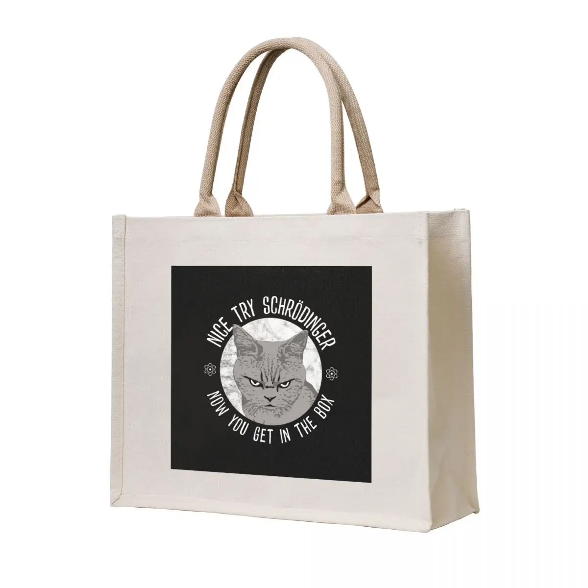 

Nice Try Schrodinger, Schrodinger's Cat, Funny Quantum Physics Tote Bag Cloth bag shopper bag women Canvas stote