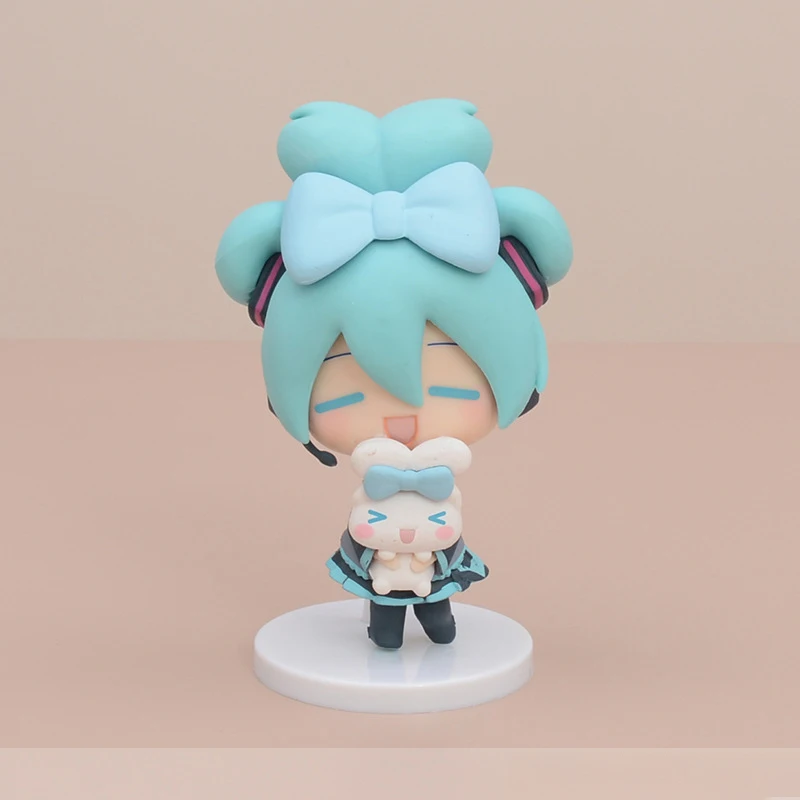 Hatsune Miku Anime Figure Miku With Cinnamoroll Figure Cute Statue Collection PVC Model Q Doll Decoration Toys Birthday Gifts