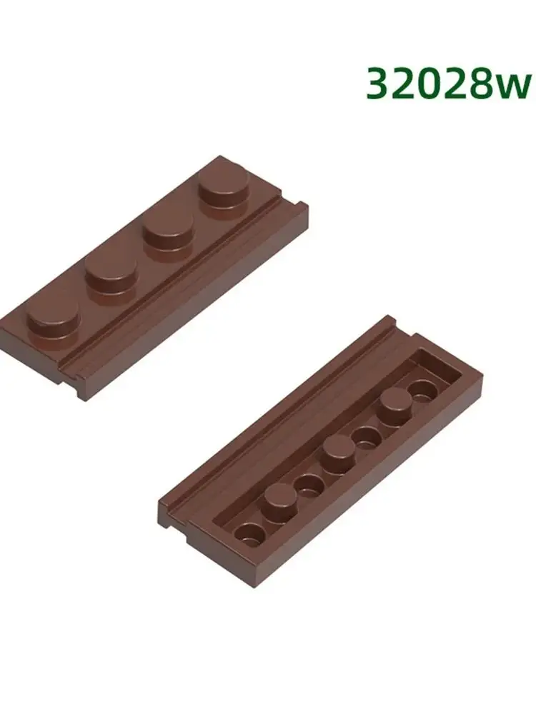 MOC 10 pièces 32028W 1x4 Roove blocs de construction Kit plaque rainurée château maison partie briques idée bricolage particules enfants cadeaux d'anniversaire