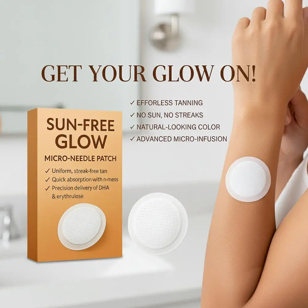 Advanced Sun Free Glow Micro Needle Tanning Patch 10pcs Streak Free Self Tanner Stickers For Body Skincare Daily Use