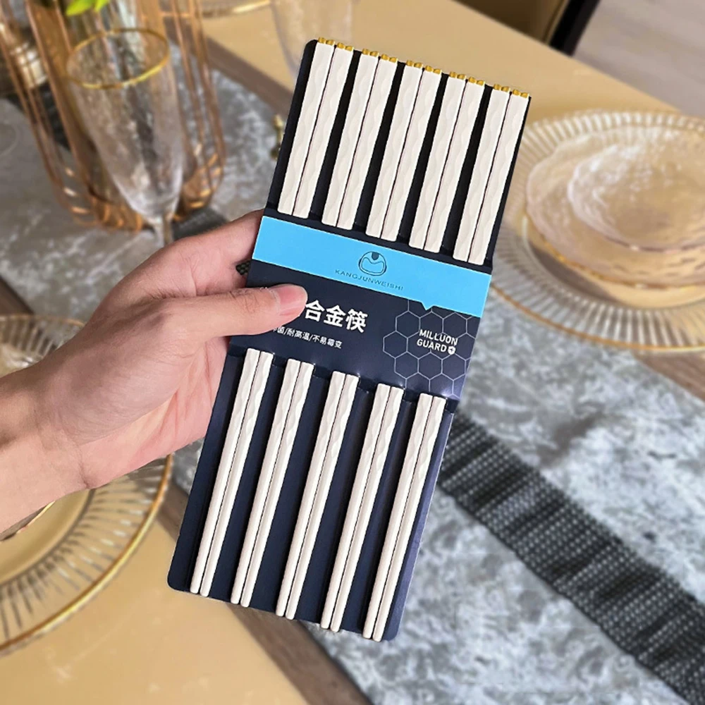 

5Pairs High Quality Japanese Non-Slip Chopsticks Korean Home Hotel Restaurant Portable Healthy Food Stick For Sushi Chopsticks