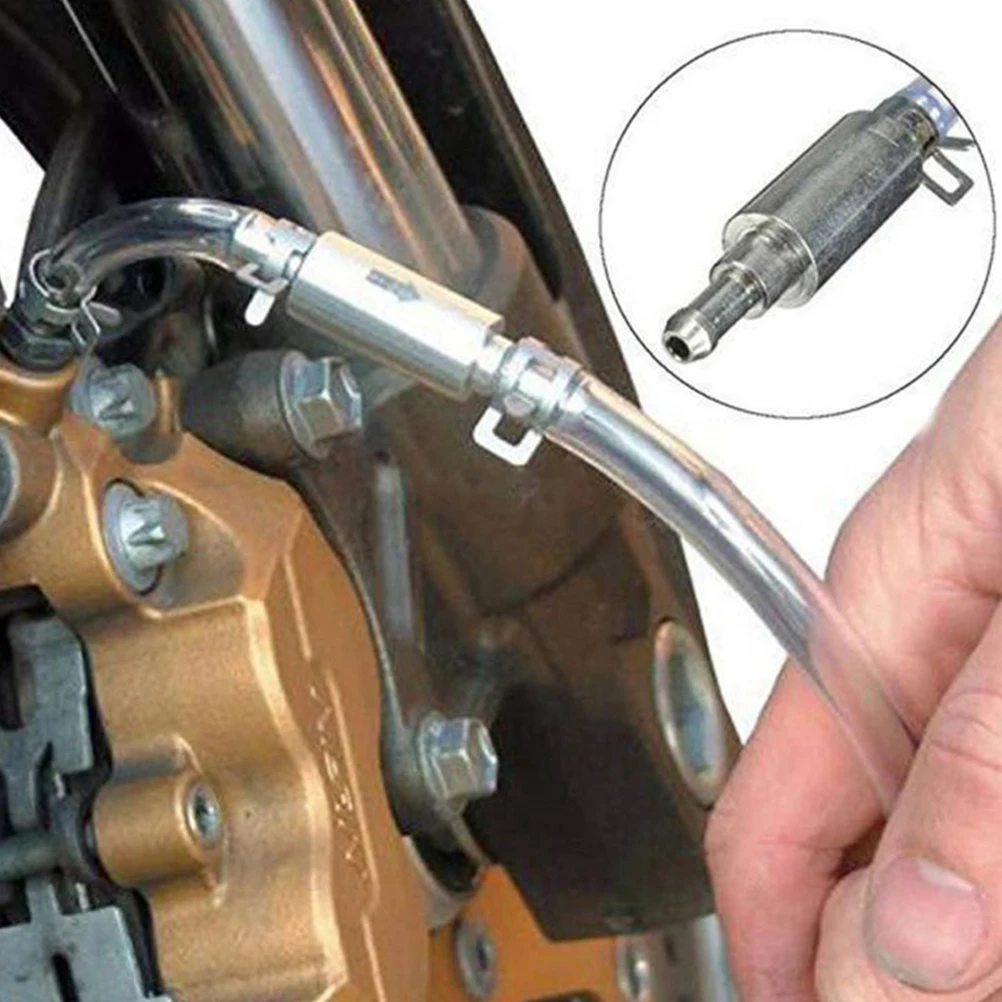 

1 set Motorcycle Refueling Pipe Durable Stainless Steel PP Material Brake Bleeder Hose Compact Design Hydraulic Brake Bleeding