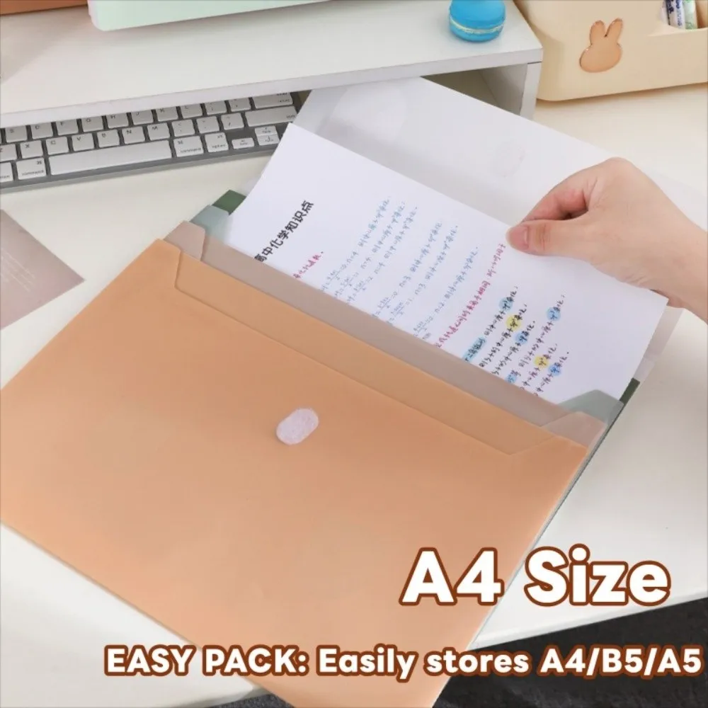 5 Layers A4 File Folder Storage Bag Large Capacity Thickened Portable Documents Bag Protective Stationery Plastic File Organizer