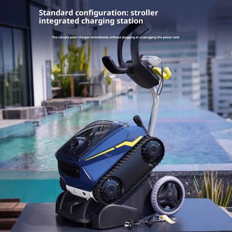 Picture 5: FR2000 Automatic Pool Cleaning Robot, Suitable for In-Ground/Above-Ground Hot Spring Pools, High-Efficiency Plastic Handle