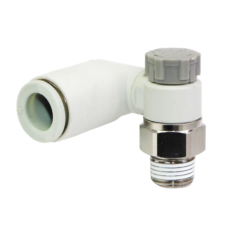 2Pcs Pneumatic speed control valve 360 degree rotating universal throttle valve AS1301F AS2301F AS1311F AS2311F Series