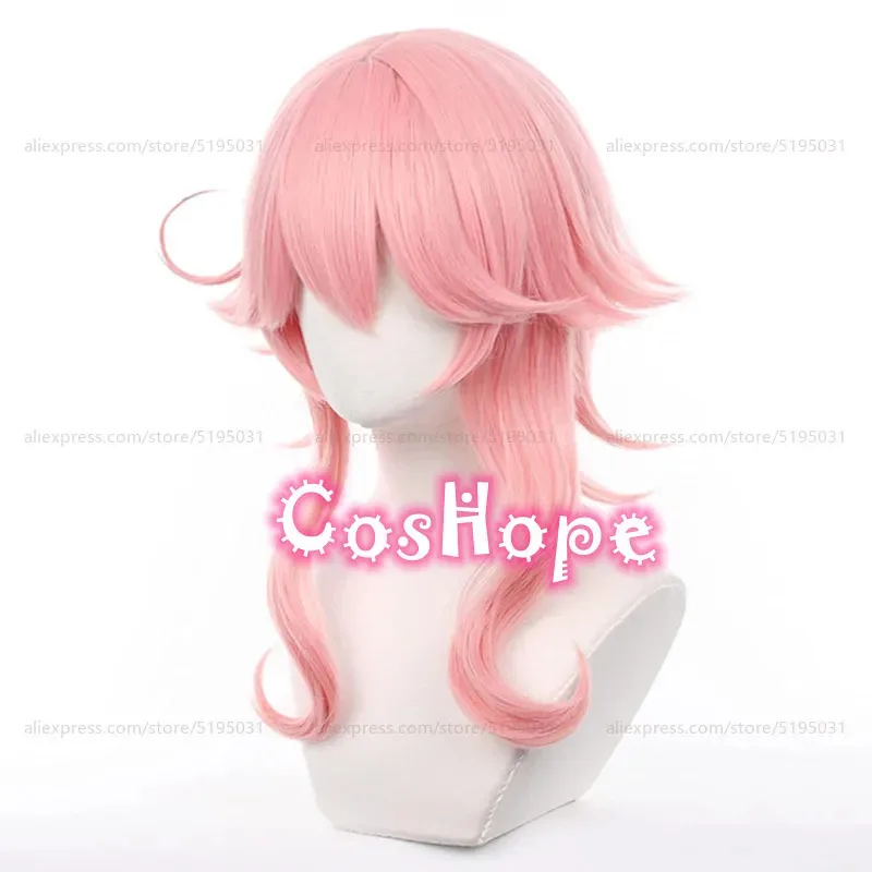 2025 Dori 50cm Medium Long Unisex Pink Wig Anime Cosplay Heat Resistant Synthetic Wigs Halloween