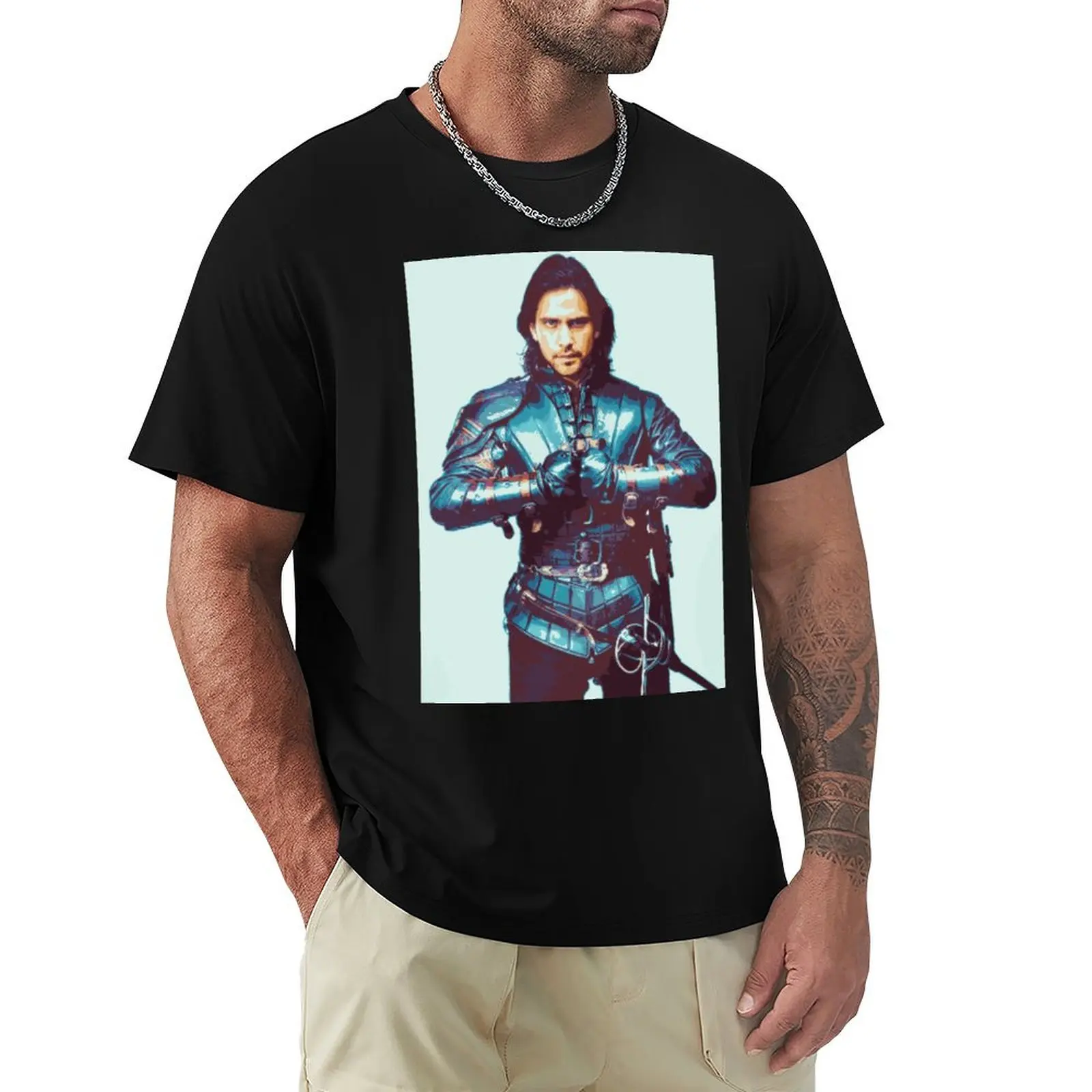 

D'Artagnan 4 T-Shirt street wear oversized Short sleeve tee mens graphic t-shirts big and tall