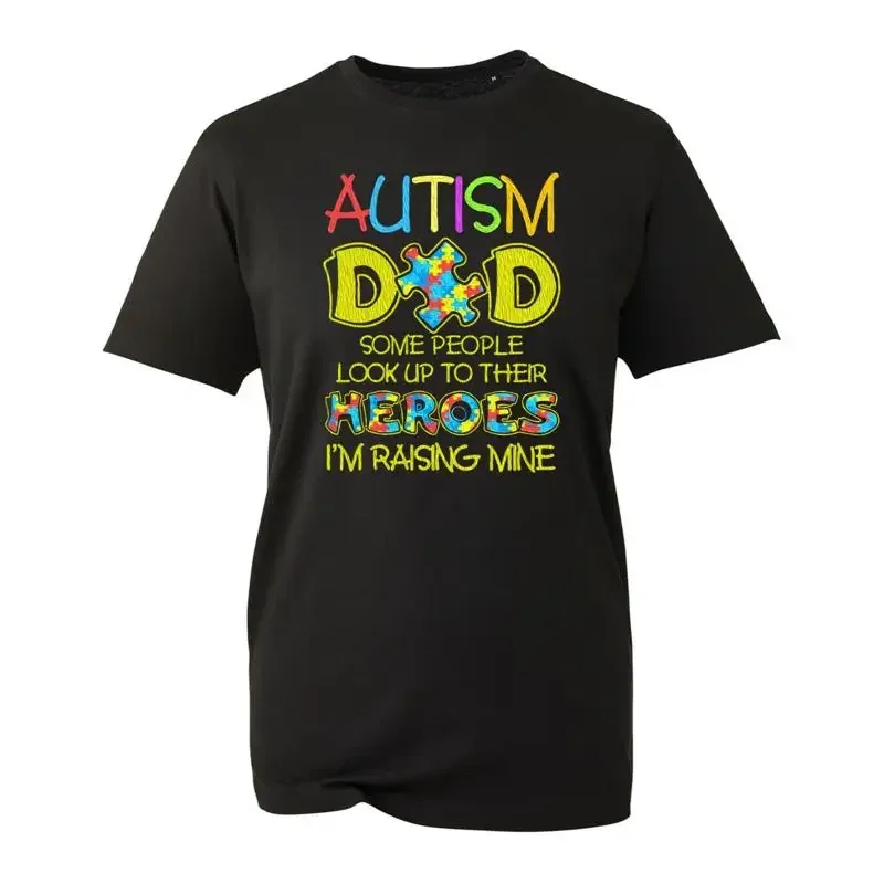 Autism Dad T Shirt Awareness Super Autistic Birthday Top