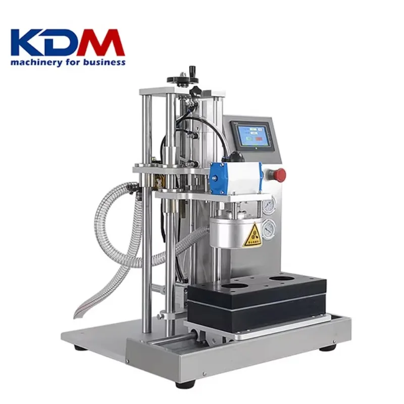 Vacuum Capping Machine KDM-BZX65D - Semi-Automatic, 600-720BPH, Suitable for Food/Condiment Vacuum Sealing with Metal Caps