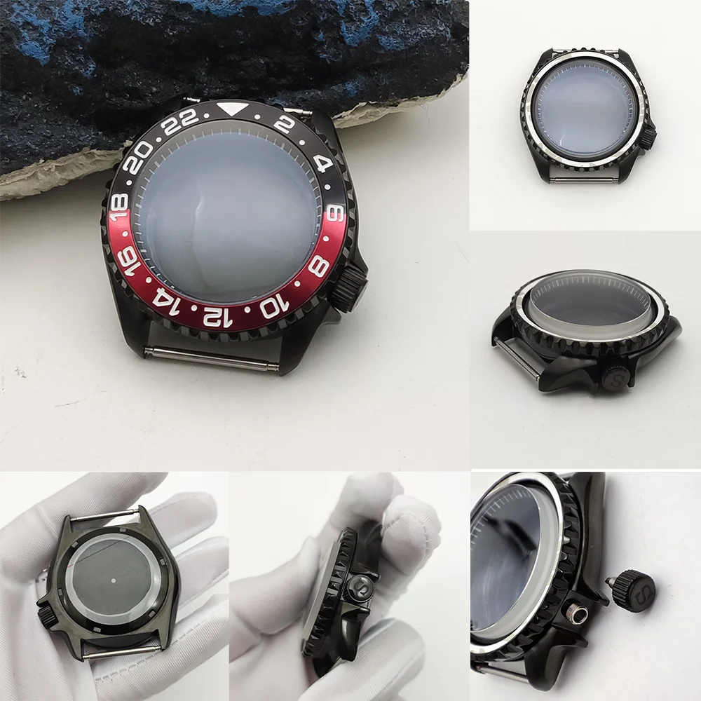 

Men's Black PVD Case, 42mm Watch Assembly Case Fittings, NH36 Case for NH35/NH36 Movement with Bezel