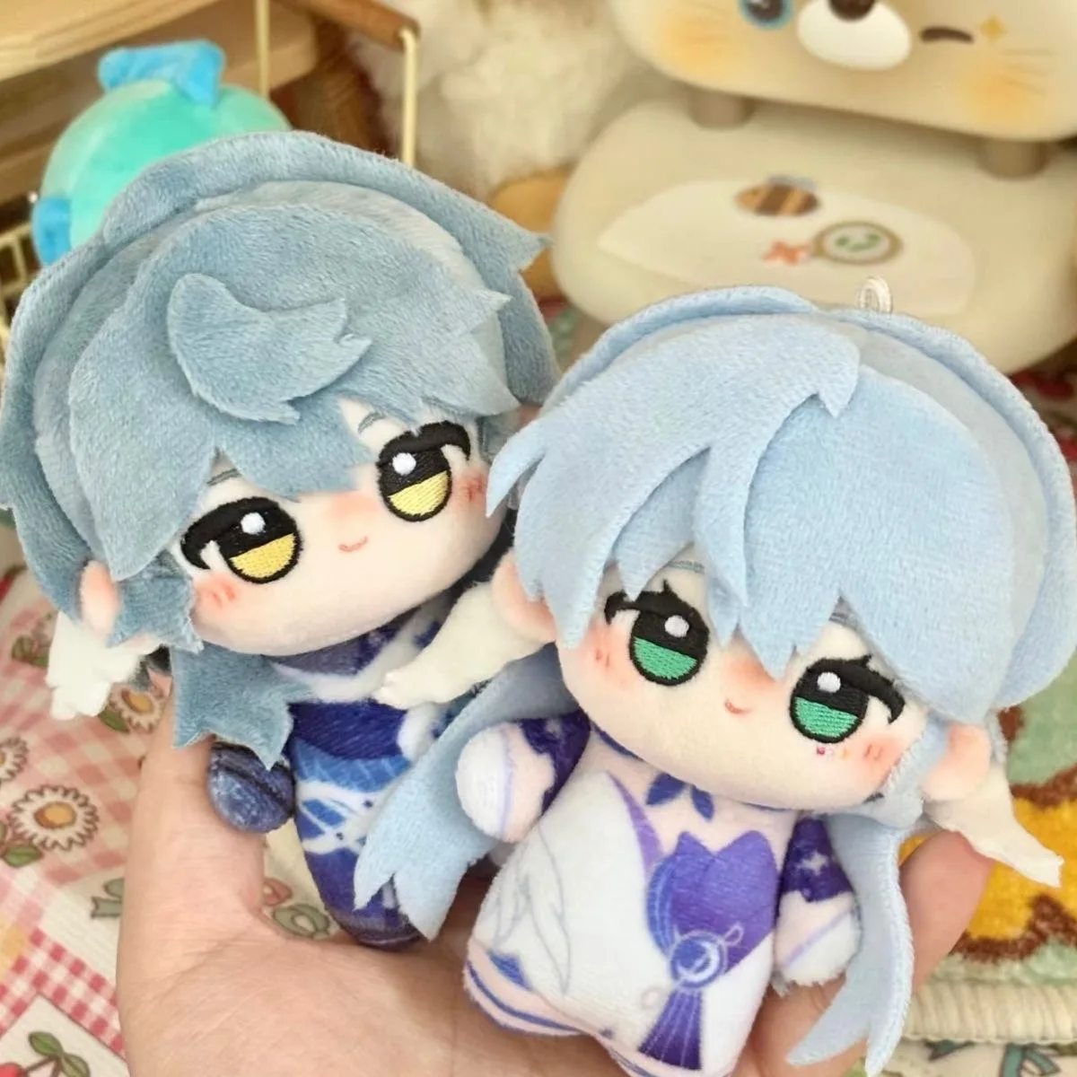 10CM อะนิเมะ Honkai: Star Rail Sunday Robin COSPLAY ตุ๊กตา Plushie กระเป๋าพวงกุญแจกระเป๋าเป้สะพายหลังจี้ Soft Body ของขวัญวันเกิด