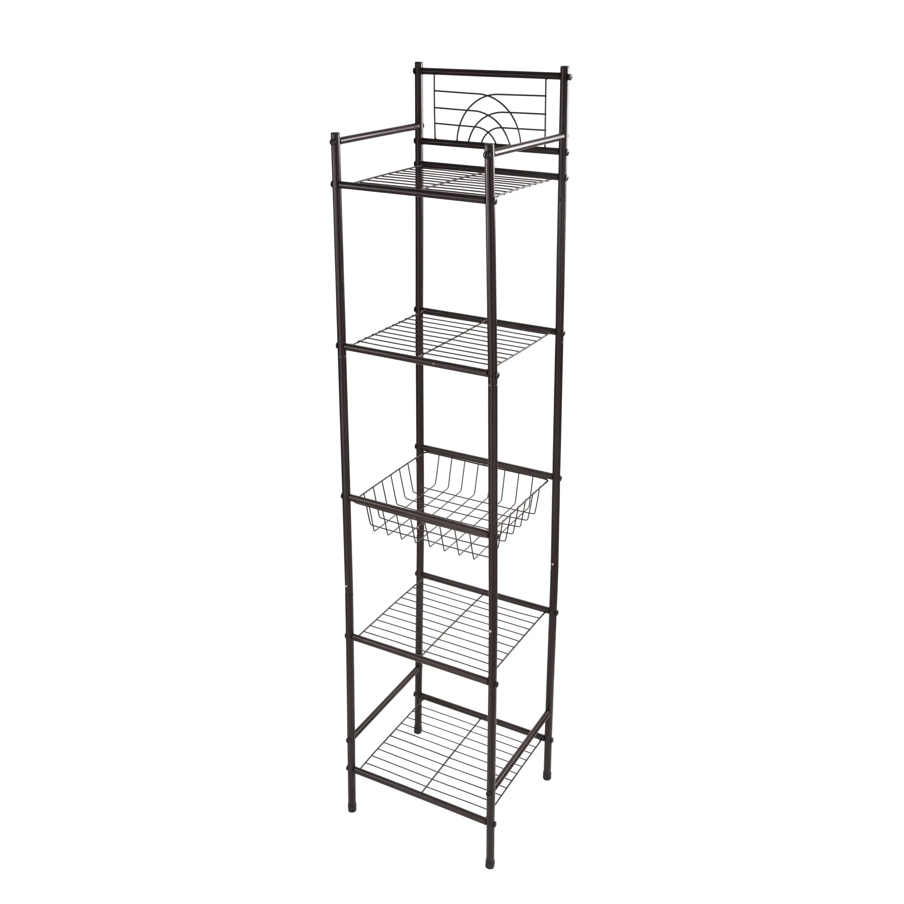 

11.61"W x 12.99"D x 58.46"H 5-Shelf Storage Shelf, Bronze