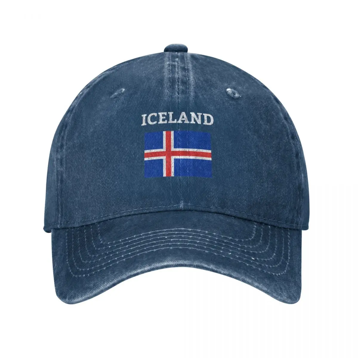 Vintage Iceland Flag Baseball Cap Vintage black Hat Man Luxury summer hat Girl Men's