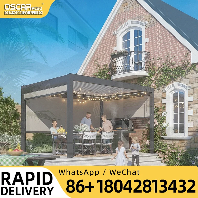 Durable White Aluminium Garden Pergola for Sun Protection Suitable for Backyard Patio and Lawn pergola