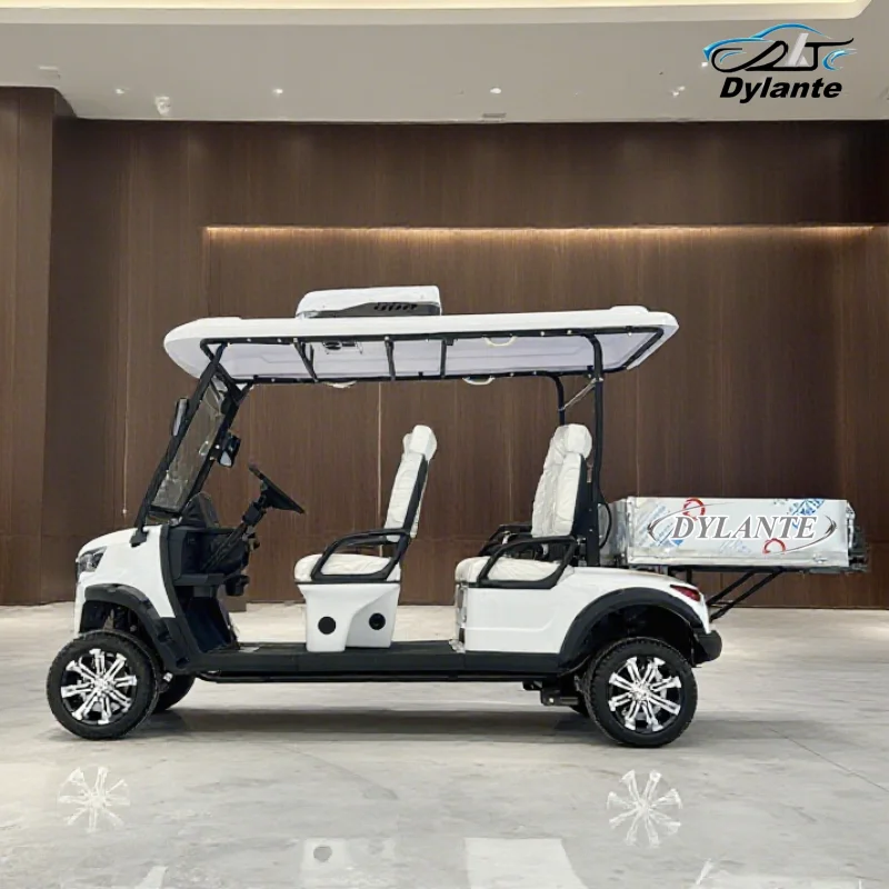 

2025 New Model 2 4 6 8 Seat Sightseeing Bus Club Car Hunting Cart Electric Golf Buggy Hunting Cart with Rear Cargo Box
