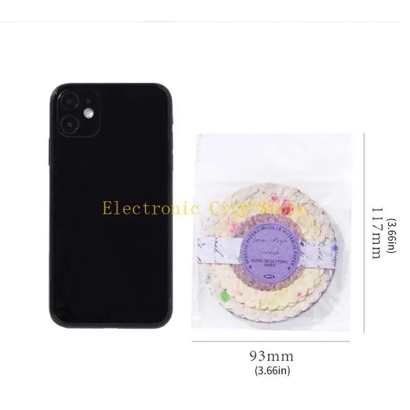 Papierscheiben für Scrapbook -Verzierungen Papierausschnitte Forjournaling Craft Set Notebook Hinweis Hu8d