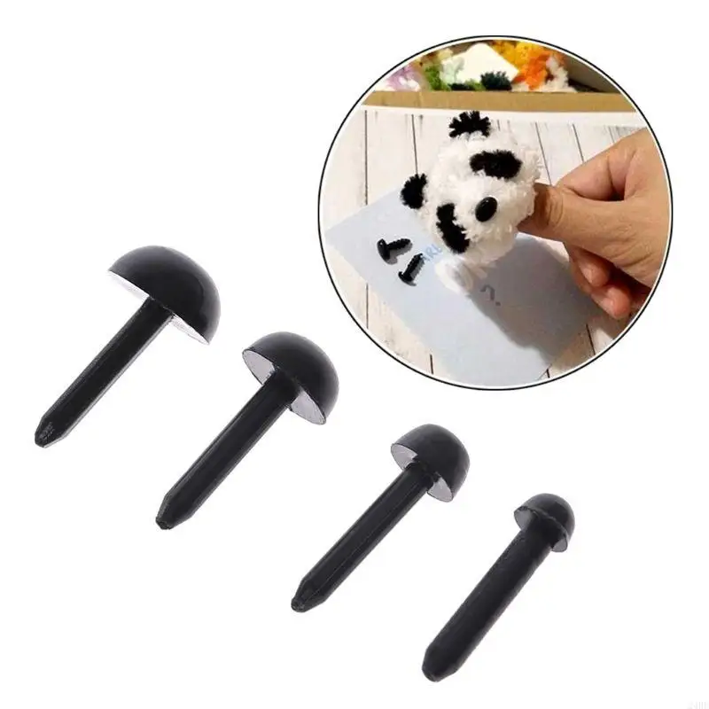 24BE 100 個 3 ミリメートル/4 ミリメートル/5 ミリメートル/6 ミリメートル DIY 人形人形プラスチック黒ピン安全目ハン用